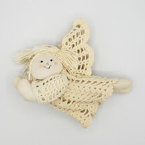 Handmade Angel Plush Ornament Crochet Dress and‎ Wings
